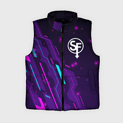 Женский жилет Sally Face neon gaming, цвет: 3D-черный