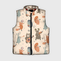Женский жилет Животные с инструментами