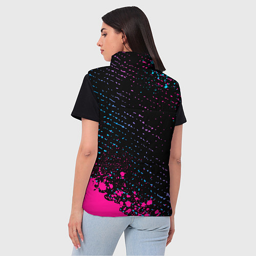 Женский жилет Tottenham - neon gradient вертикально / 3D-Черный – фото 4