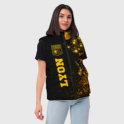 Женский жилет Lyon - gold gradient по-вертикали, цвет: 3D-черный — фото 2