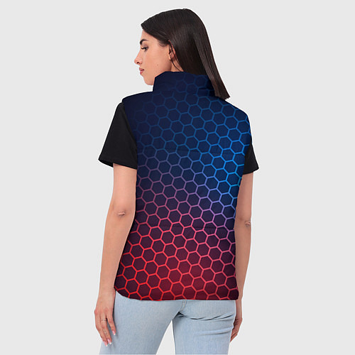 Женский жилет Need for Speed неоновые соты / 3D-Черный – фото 4