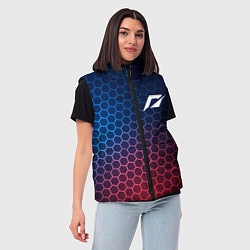 Женский жилет Need for Speed неоновые соты, цвет: 3D-черный — фото 2