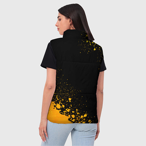 Женский жилет Porto - gold gradient вертикально / 3D-Черный – фото 4