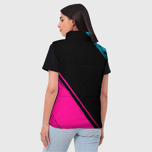 Женский жилет Sporting - neon gradient вертикально / 3D-Черный – фото 4
