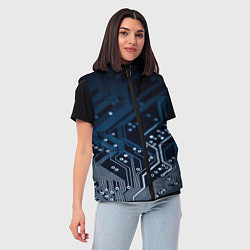 Женский жилет Дорожки платы, цвет: 3D-красный — фото 2