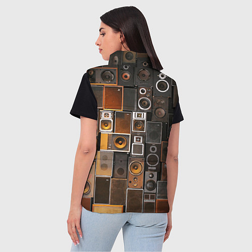 Женский жилет Винтажные колонки / 3D-Светло-серый – фото 4