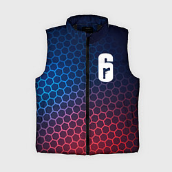 Женский жилет Rainbow Six неоновые соты, цвет: 3D-черный