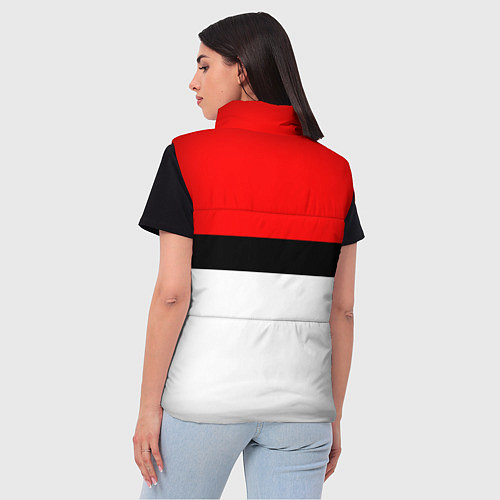 Женский жилет Pokeball texture / 3D-Черный – фото 4