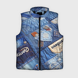 Женский жилет Vanguard jeans patchwork - ai art