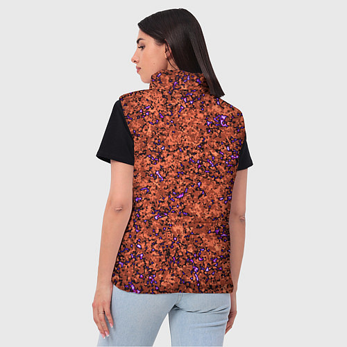 Женский жилет Яркий красно-коричневый со фиолетовым свечением / 3D-Светло-серый – фото 4