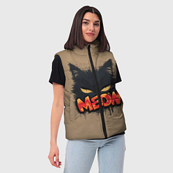 Женский жилет Силуэт кошки мяу, цвет: 3D-красный — фото 2