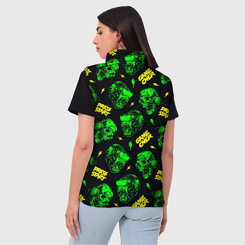 Женский жилет Game over press start / 3D-Светло-серый – фото 4