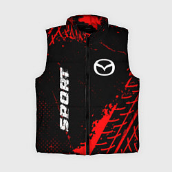 Женский жилет Mazda red sport tires, цвет: 3D-черный