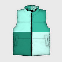 Женский жилет Геометричный зелёный и мятный, цвет: 3D-черный