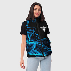 Женский жилет Bon Jovi sound wave, цвет: 3D-черный — фото 2