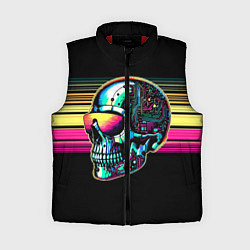 Женский жилет Cyber skull - ai art fantasy, цвет: 3D-красный