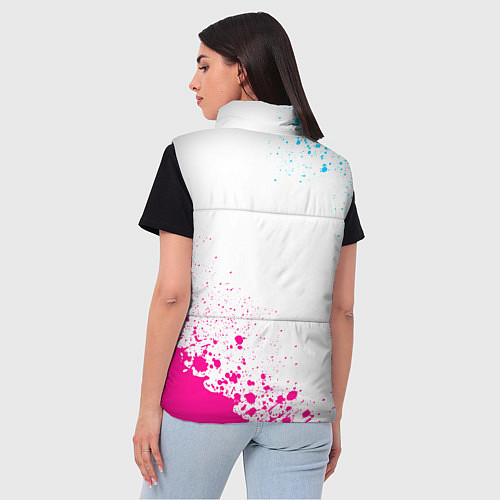 Женский жилет Sporting neon gradient style вертикально / 3D-Черный – фото 4