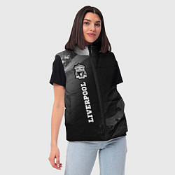 Женский жилет Liverpool sport на темном фоне по-вертикали, цвет: 3D-черный — фото 2