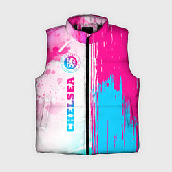 Женский жилет Chelsea neon gradient style по-вертикали, цвет: 3D-черный