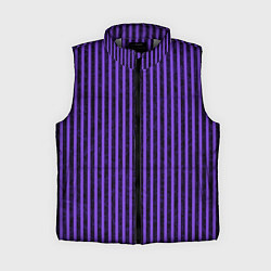 Женский жилет Полосатый яркий фиолетовый, цвет: 3D-светло-серый