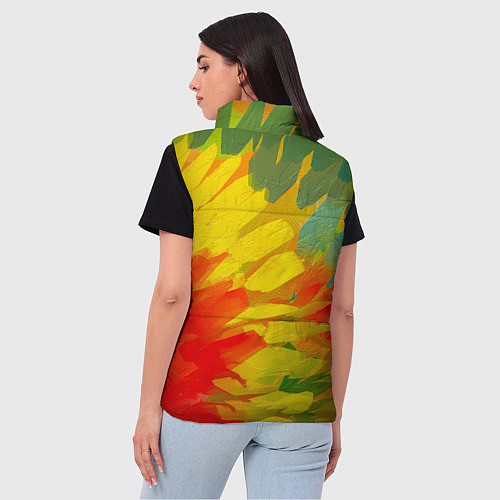 Женский жилет Абстракция цветение акрил / 3D-Красный – фото 4