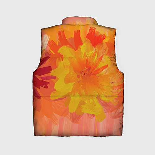 Женский жилет Абстракция цветы мастихин / 3D-Светло-серый – фото 2