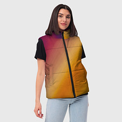 Женский жилет Абстракция солнечный луч, цвет: 3D-красный — фото 2