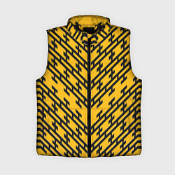 Женский жилет Чёрные полосы на жёлтом фоне