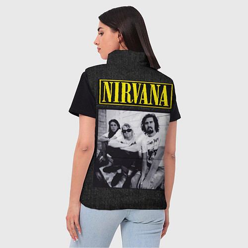 Женский жилет Нирвана на спине / 3D-Светло-серый – фото 4