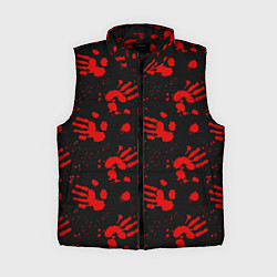 Женский жилет Blood hands паттерн