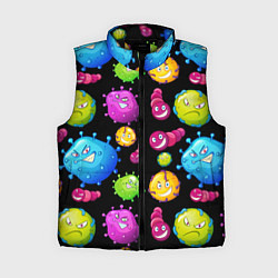 Женский жилет Смешные бактерии паттерн