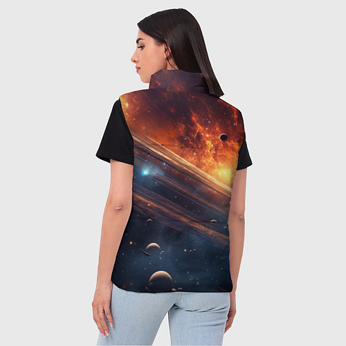 Женский жилет Млечный путь космос / 3D-Красный – фото 4