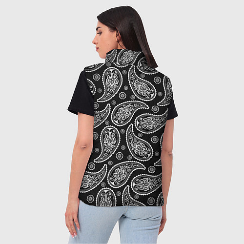 Женский жилет Паттерн огурцы / 3D-Черный – фото 4