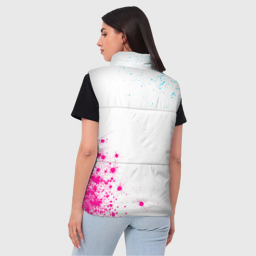 Женский жилет Benfica neon gradient style вертикально / 3D-Черный – фото 4