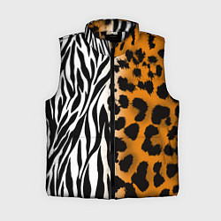 Женский жилет Леопардовые пятна с полосками зебры