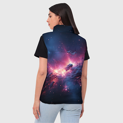 Женский жилет Взрыв в космосе / 3D-Светло-серый – фото 4