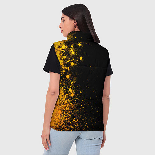 Женский жилет Leeds United - gold gradient по-вертикали / 3D-Черный – фото 4
