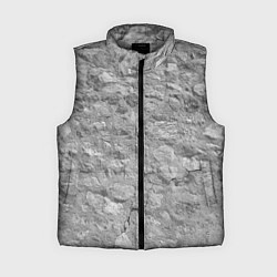 Женский жилет Серая кирпичная стена, цвет: 3D-светло-серый