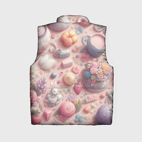 Женский жилет Акварельный фон в пастельных тонах / 3D-Светло-серый – фото 2