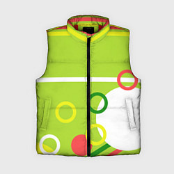 Женский жилет Яркая геометрия с кольцами, цвет: 3D-красный