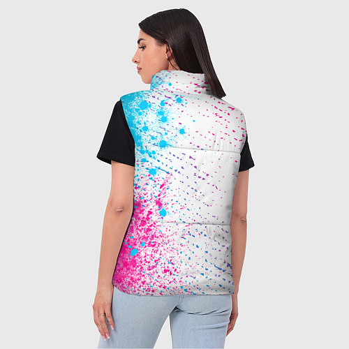 Женский жилет AC Milan neon gradient style по-вертикали / 3D-Черный – фото 4