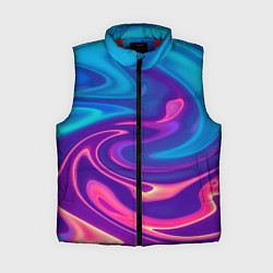 Женский жилет Неоновый градиент синий и оранжевый