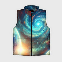 Женский жилет Неоновая далёкая галактика - нейросеть