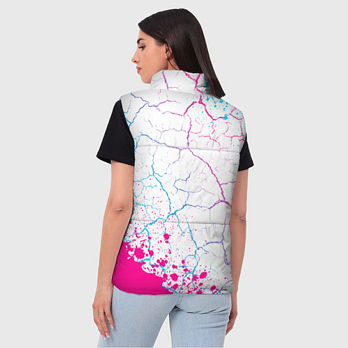 Женский жилет Everton neon gradient style вертикально / 3D-Черный – фото 4