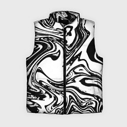 Женский жилет Абстрактная черно-белая, цвет: 3D-черный