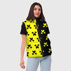 Женский жилет Minecraft logo brend online, цвет: 3D-красный — фото 2