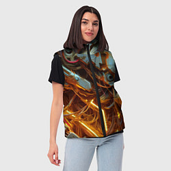 Женский жилет Cyber armor - ai art, цвет: 3D-светло-серый — фото 2