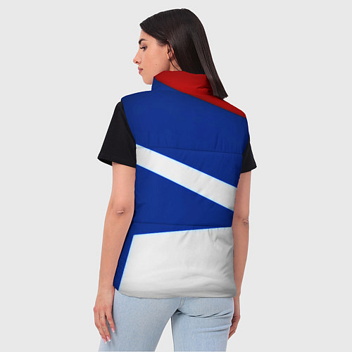 Женский жилет Россия спортивная коллекция геометрия / 3D-Черный – фото 4