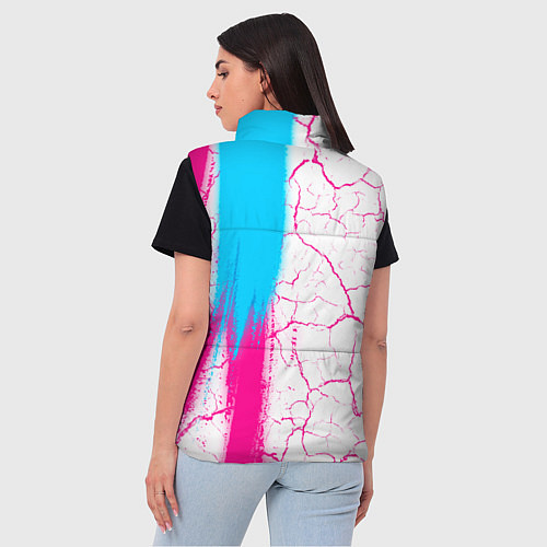 Женский жилет Arsenal neon gradient style по-вертикали / 3D-Черный – фото 4
