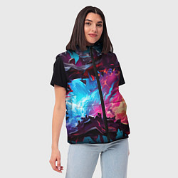Женский жилет Абстрактные краски во взрыве, цвет: 3D-светло-серый — фото 2